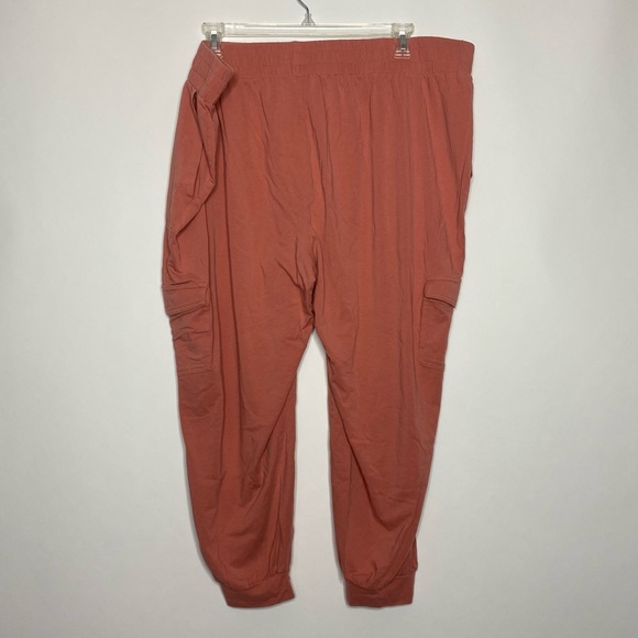 Anybody Cozy Knit Cargo Jogger Pants 3X Salmon Pink - Picture 2 of 7